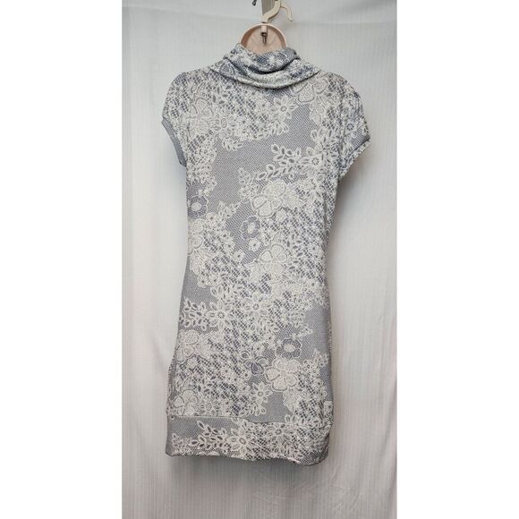 Decree Gray Lace Print Cowl Neck Dress Size Large - Picture 6 of 8